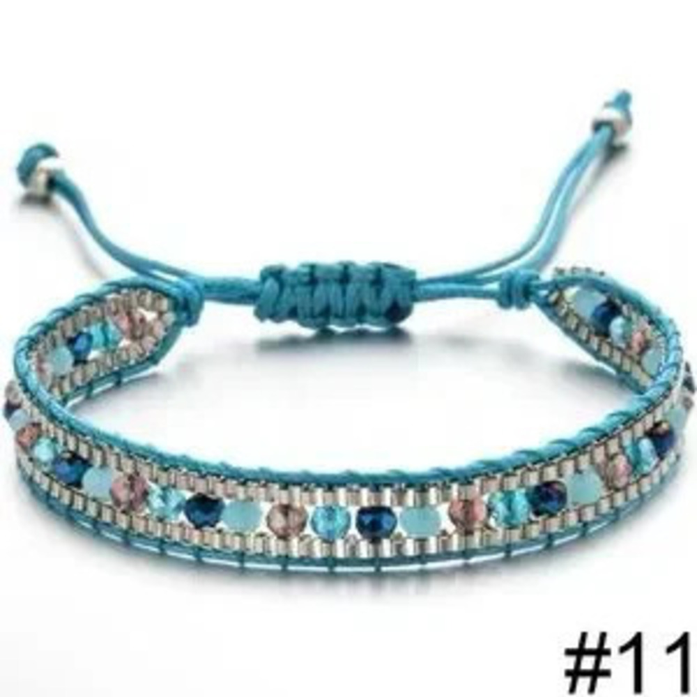Bohemian Ladies Bracelet Fashion Hand-woven Bracelet Crystal Beaded Bracelet